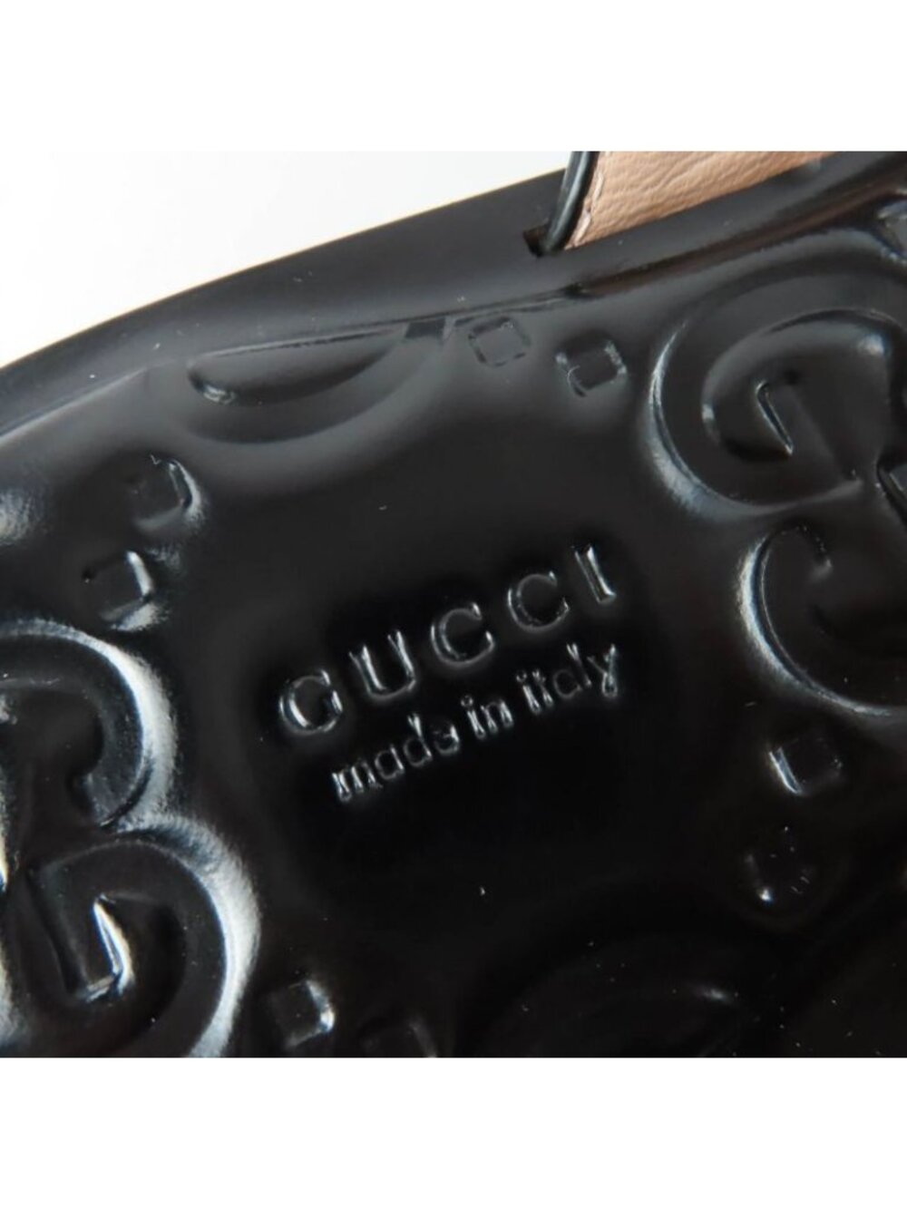 Gucci Leather Interlocking Sandals Black Gold 36.5 - Picture 10 of 12